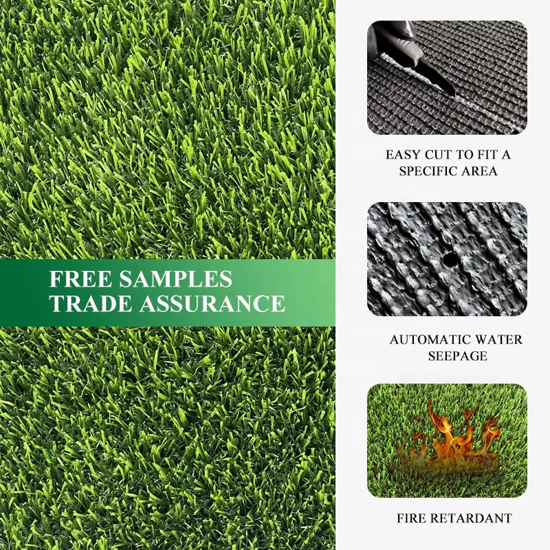 Durable Synthetic Grass Roll Artificial Lawn Turf Carpet for Sports Field Playground Outdoor Landscaping