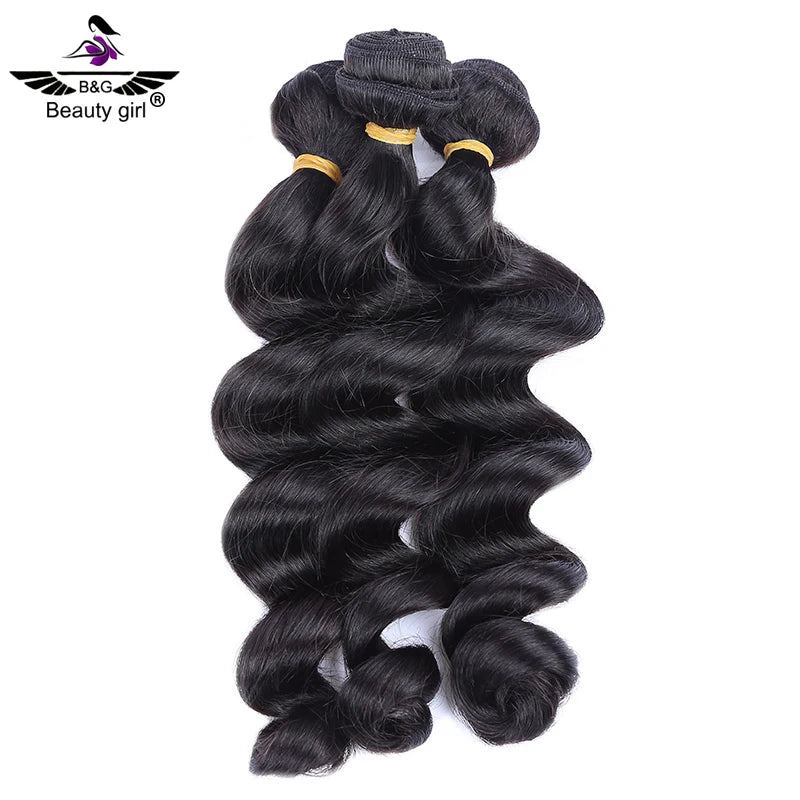 Ready to Ship Factory Wholesale Cheap Virgin Brazilian Loose Wave Human Hair Bundles Natural Hair Color Weave 1b