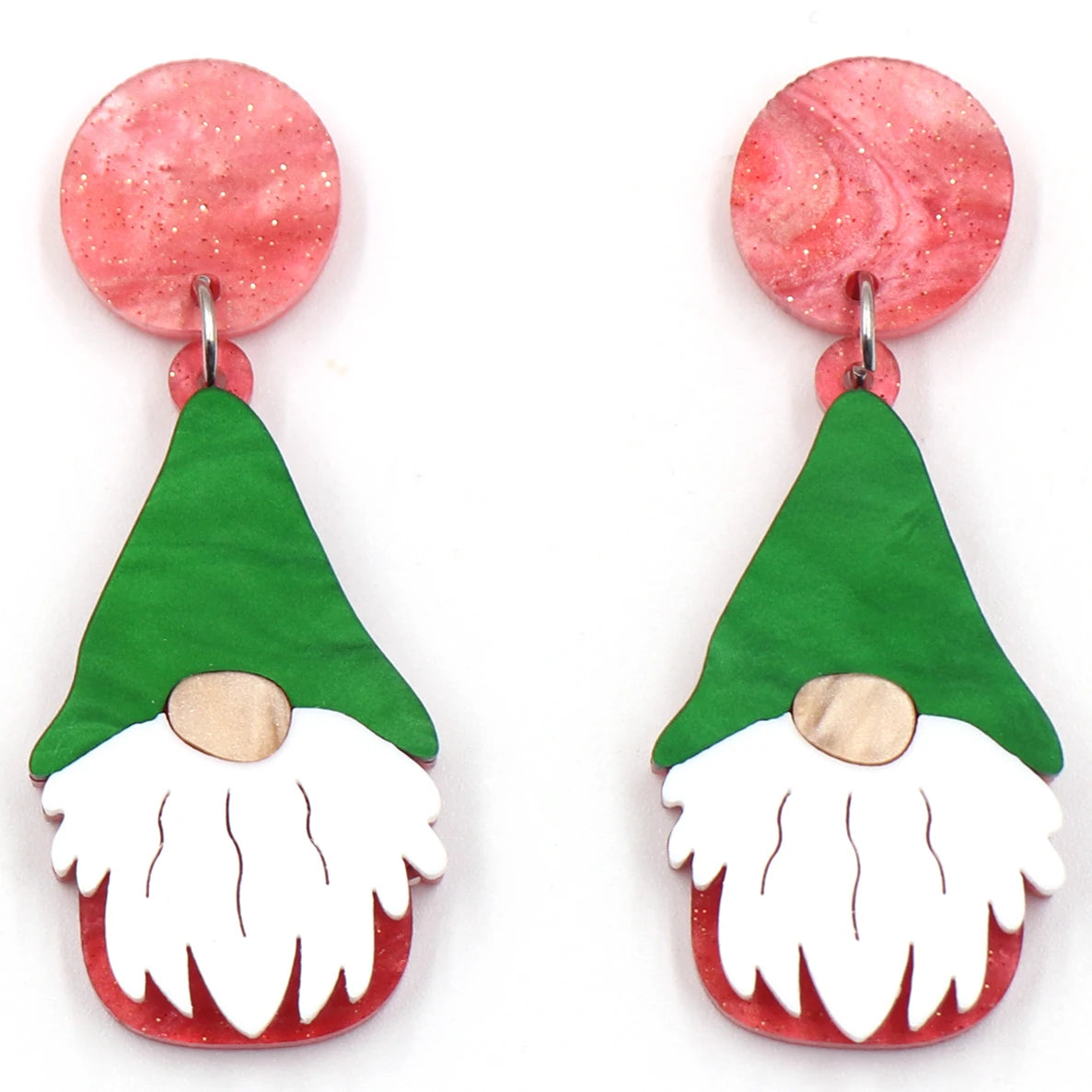 ERS187ER1614 New CN Drop Gnome Christmas Cute Acrylic Earrings 1pair 35mm Plated Jewelry Women Fashion Style Piercing Occasion