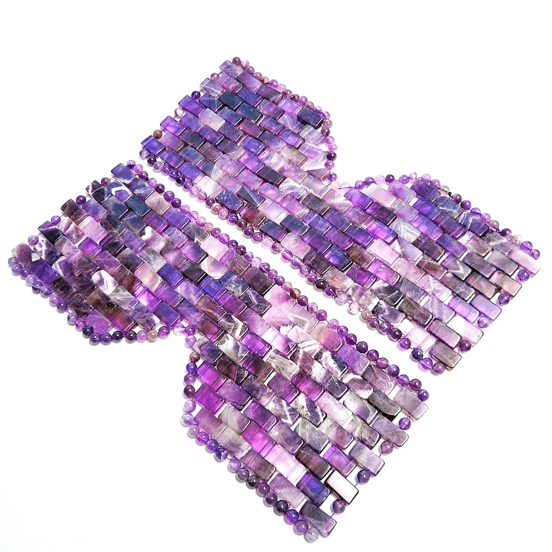 HZ Custom Brand Crystal Collagen Hyaluronic Acid Eye Puffiness Black Obsidian Eye Mask /Amethyst Eye Masks