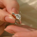 Factory Wholesale 925 Sterling Silver Ring Korean Six-claw Micro-diamond One-carat Ring Moissanite Live Jewelry