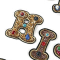 New Style Eco-Friendly Chenille PVC Beaded Embroidery Iron-On English Letter Patches for Hats