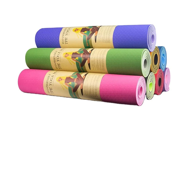 New OEM Custom 183*61cm Eco Friendly Non-Slip Fitness Exercise TPE Yoga Mat