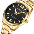 CURREN 8434 Men's New Fashion Stainless Steel Band Wristwatches Classy Business Style Luminous Hands Oval Case Sport Male Gift