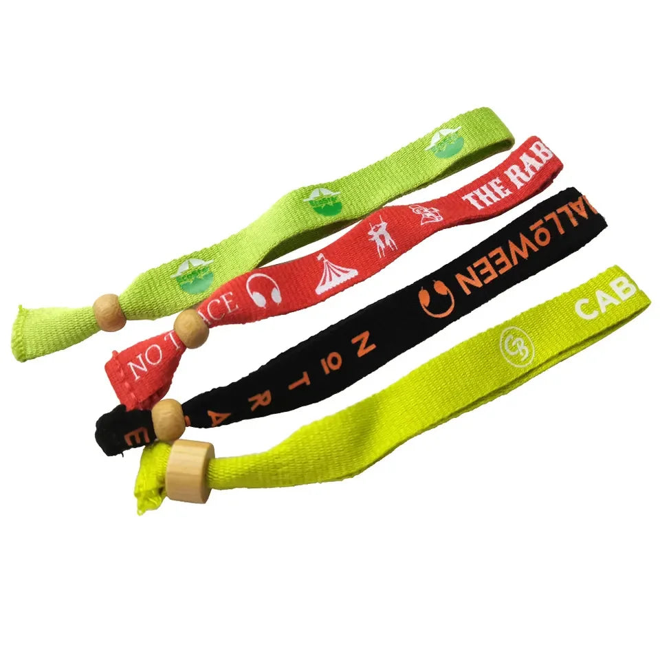 Custom Bamboo Wristband Environmentally Friendly and Bio-degradable Rpet Material Fabric Fashion Jewelry Hand Bracelet OEM