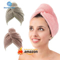 Wholesale Custom Microfiber Hair Turban Wrap Towel for Women Quick Dry Soft and Comfortable Waffle Material for Bath Home Use