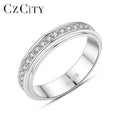 CZCITY New Arrival Cubic Zirconia Couple Rings for Engagement 925 Sterling Silver Jewelry Engagement Rings