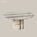 Modern Design Lander Stone Round Marble Dining Table Natural Stone Furniture for Office Hotel and Home Use One-Stop Suppliers
