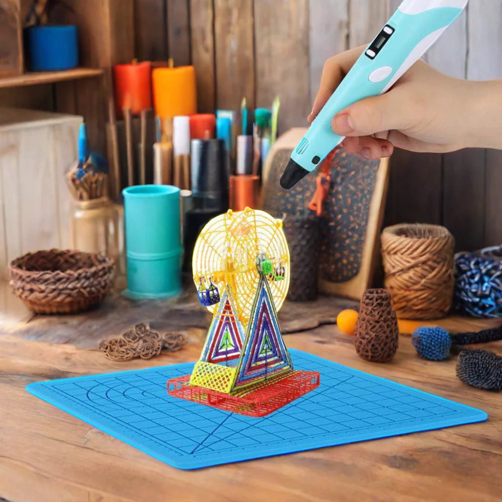 3D Printing Pen Design Mat Magic Drawing Pad Soft Silicone Cartoon for Kids Promotional Toys for Creative Expressions
