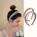 Hair Hoop Women Headbands Sweet Headbands for Women Leather Pearl Headbands Hair Accessories Hair Hoop for Girls