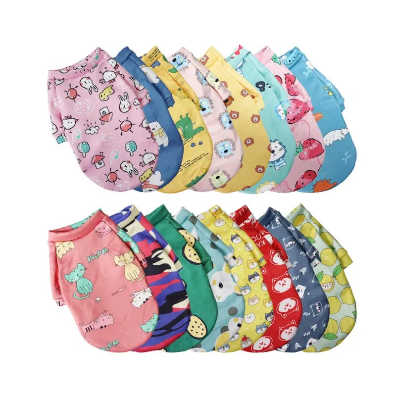 Designer Pet Clothing Wholesale Custom Printed Dog Summer Clothes T Shirts