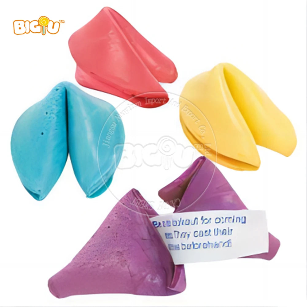 Chinese Biscuit Manufacturer Wholesale Exotic Snacks Colorful Fortune Cookies