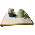 Multifunctional Bamboo Diatomite Dish Rack Fast Drying Mat Board for Kitchen Counter Dish Rack and Plate Storage Holder