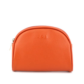 Designed Beauty Girls Makeup Cosmetic Zippered Pouch with Embossed Logo PU Half Moon Bag Silver Cosmetic Pouch Bag Wholesale OEM