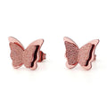 Wholesale High Quality Hypoallergenic Women Girl Fashion Stainless Steel Gold Plated Jewelry Stud Butterfly Earrings