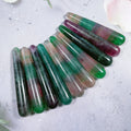 Huiying Beautiful Natural Crystal Fluorite Points Healing Crystal Quartz Massage Wand