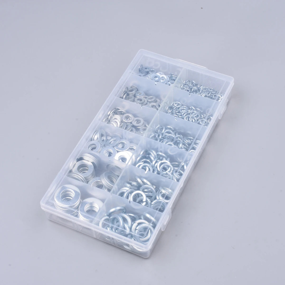 Shanfeng 790 Pieces Plastic Box M4/M5/M6/M8/M10/M12 Flat Washer Spring Washers Assortment Kit