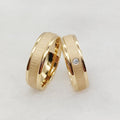 Classic Western 18K Gold Plated Stainless Steel Handmade Men's Women's Wedding Bands Engagement Bridal Sets Men Women Couples