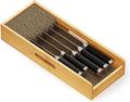 Bamboo knife drawer storage box inserted into the base kitchen steak knife holder for storage organization drawer