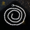 3mm Wholesale Twisted Franco Figaro Oro Laminado Link Chain Necklace Rope Chain