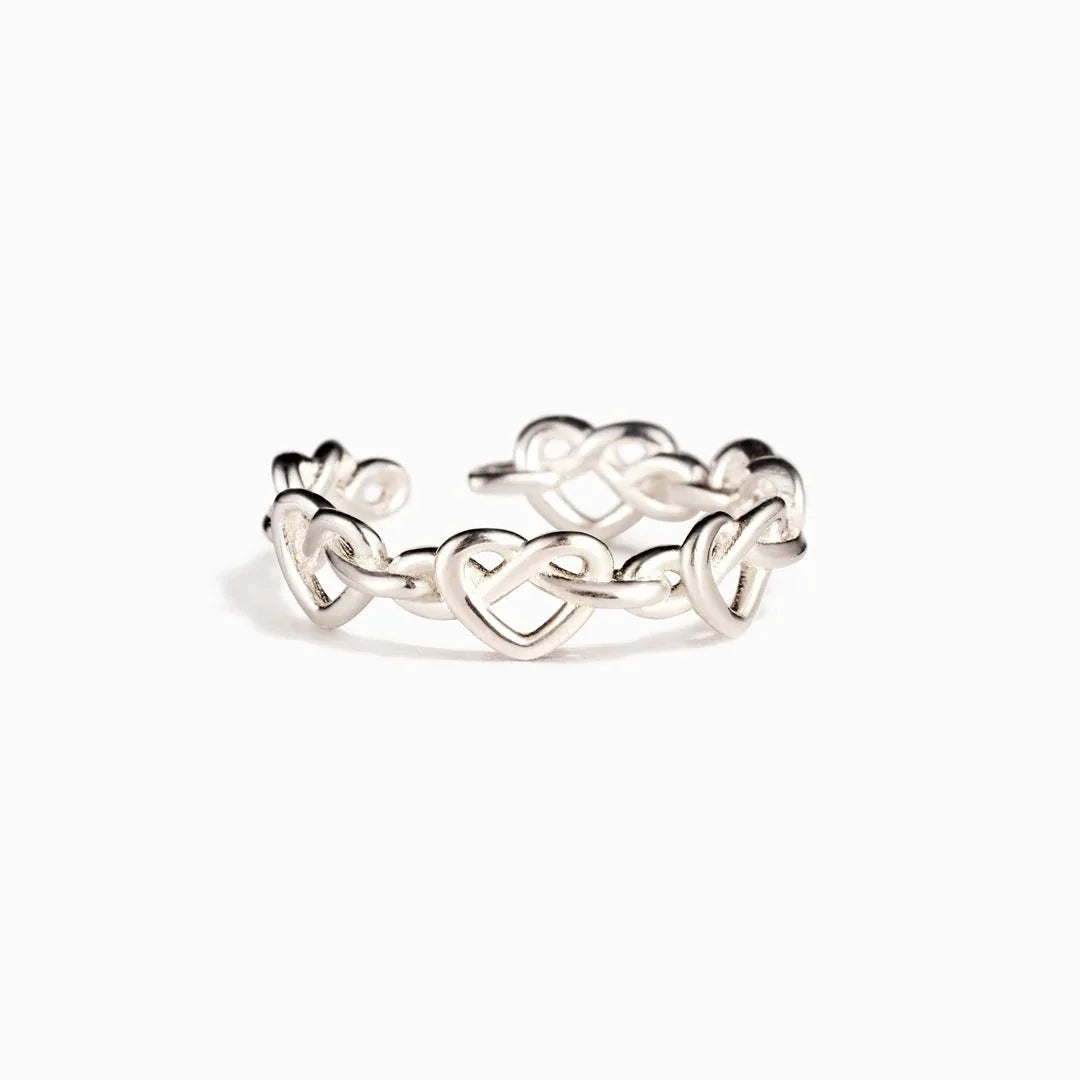 Rainbowking 925 Sterling Silver Love Ring Female Lines Cross Design Sense of Europe and America Personalized Fashion Simple Ring