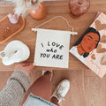 Hang Sign Mini Wall Hanging Canvas Flag Christmas Decor Small Wall Banner