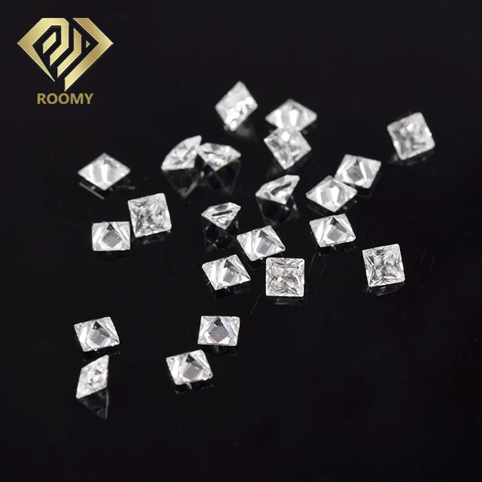 White Moissanite Diamond Loose Princess Cut Moissanite Melee