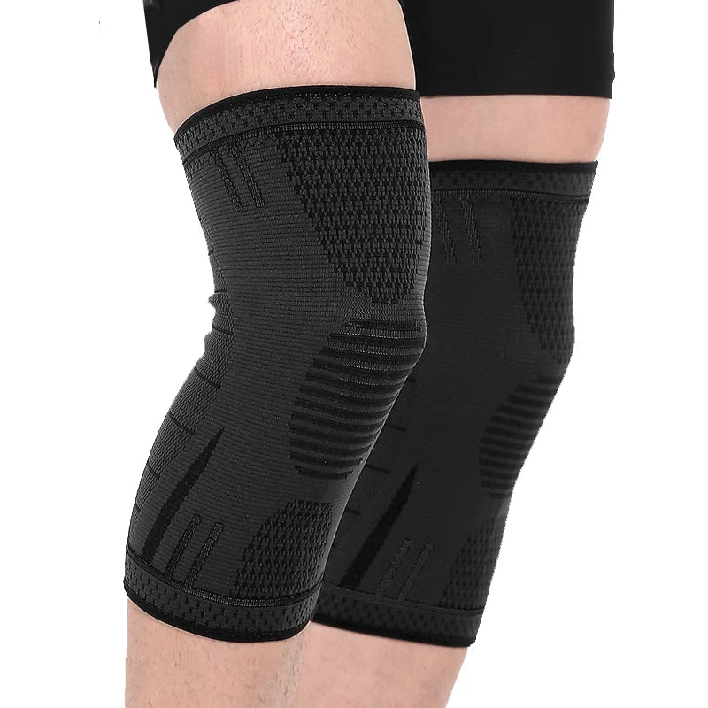 Hot Sale Elastic Knitted Warm Knee Sleeves  Sports Nylon  Knee Braces