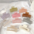 Wholesale 8cm Acrylic Hair Claw Clip Large Women Hair Accessories Claw Clip Transparent Summer Color Hair Clip