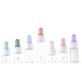Portable Travel Cosmetic Cylinder Glass Essential Oil Dropper Bottle 100pcs Mini 2ml-5ml Colorful Roll-on Serum Skin Care