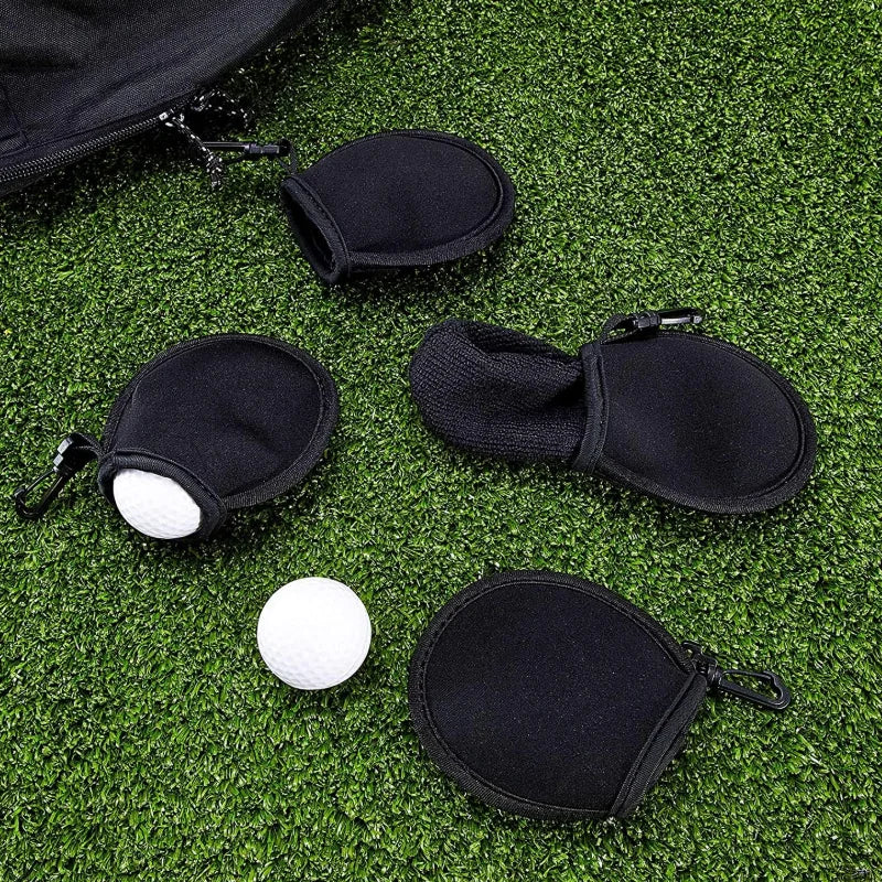 Wholesale Durable Portable Pocket Golf Ball Washer Golf Ball Cleaner Pouch With a Plastic Clip for Carrying