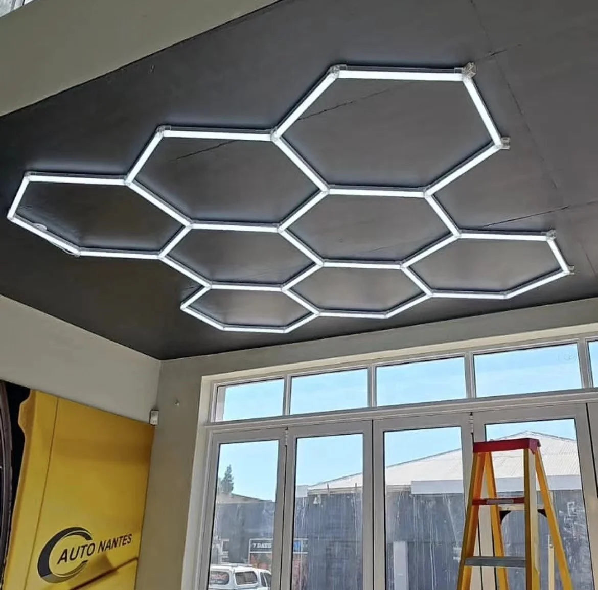 6500K Hot Selling 8 Hexagons Hexagonal Led Light Detailing Light for Car Showroom Garage Hexagon Led Working Light