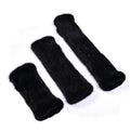 MWFur Hand Knitted Mink Fur Arm Warmer Half-finger Gloves Female Sleeves Stretch Woven Mink Fur Mittens for Women