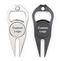 Wholesale Golf Accessories Custom Logo 2 in 1 Metal Golf Divot Tool with Bottle Opener Golf Repair Tool