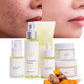 Hot Selling Vegan Travel Skin Care Set Organic Whitening Facial Beauty with Turmeric Ginger Vitamin C for Face Cosmetics