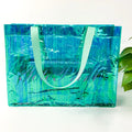 2026 Custom Logo PVC Tote Bag Clear Transparent Waterproof Shopping Bag with Zipper and Pocket