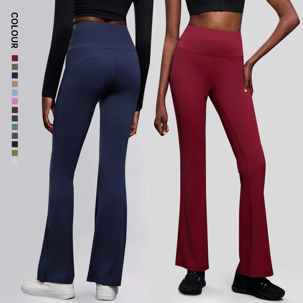 SHINBENE 32" High Rise Wide Leg Casual Bootcut Yoga Pants-Seamless Fitness Flare Workout Leggings for Women Size XL