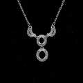 Sterling Silver 4*5+5*6mm Semi Mount Necklace Empty Support Blank Claws Setting S925 Base Without Center Stone for DIY Inlay