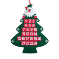 Customized 24 Days Pockets Countdown Felt Christmas Tree Felt Advent Calendar  With Ornaments for Home