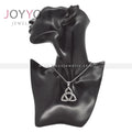 Irish Symbol Eternal Silver Celtic Knot Charms Triangle Shape Stainless Steel Necklace Pendant for Men Women
