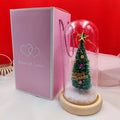 AYOYO OEM  Rose Christmas Gift Decorative Pine Needle Christmas Tree Glass Cover with Light