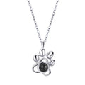 Pet Dog Print Pendant Charms Necklace Gold Plated Tiny Cat Paw Projection Necklace