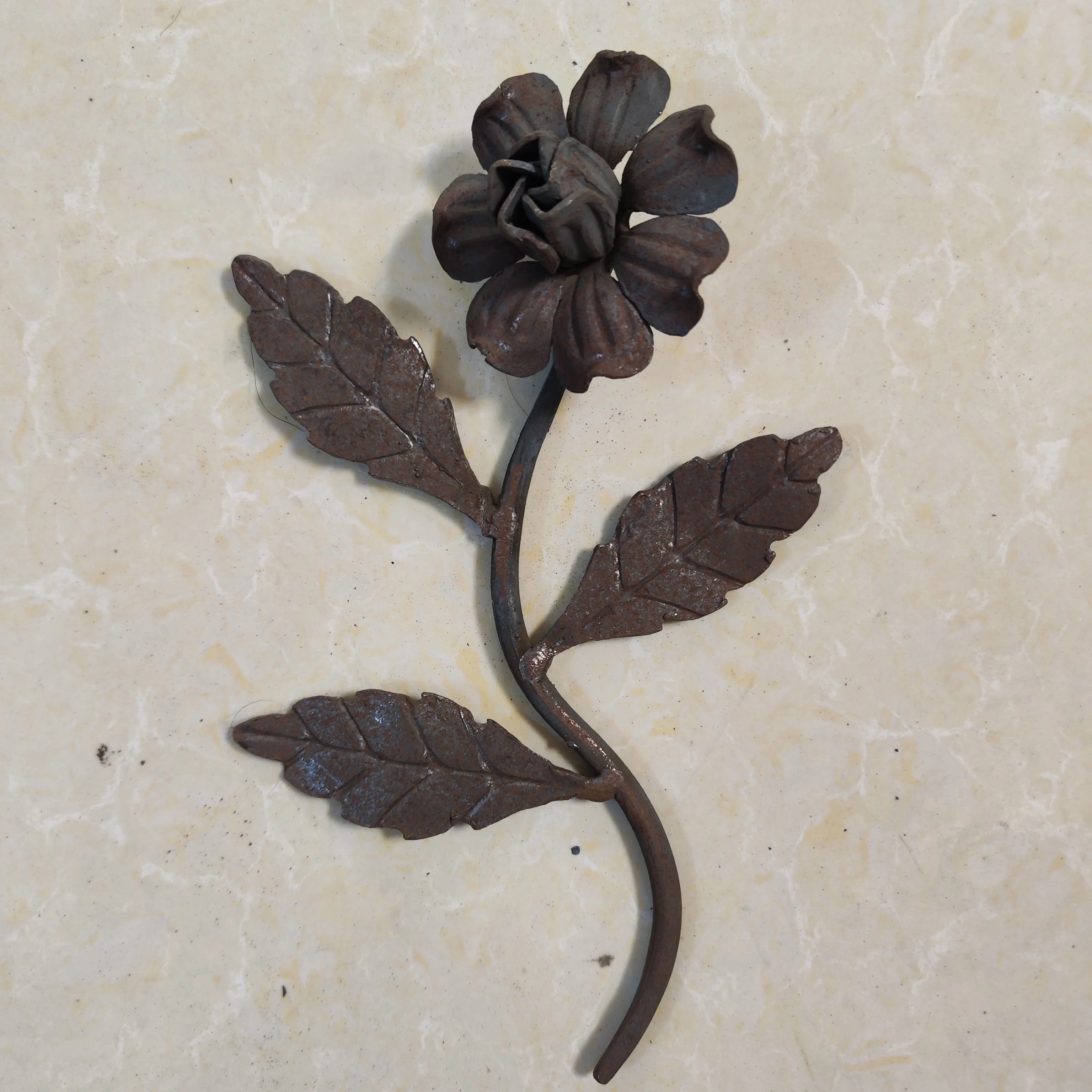 250x130mm Wrought Iron Art Stamping Flowers  for Staircase Railing Balustrade Handrail Gate Fence Parts