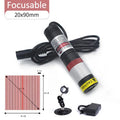 Customized DOE 65 Lines Waterproof D20X90mm 638nm Red Laser Module for Positioning 0.5~50mw Through the Adjustable Potentiometer