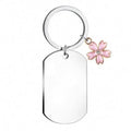 Stainless Steel Keychain Blanks Wholesale Plane Laser Engraving Custom Personalize DIY Blank Metal Keychain with Butterfly Charm