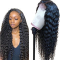 Cheap Unprocessed Raw Indian Human Hair Wigs Cuticle Aligned Deep Wave 4X4 Lace Closure Wig for Black Women Hd Lace Frontal Wigs