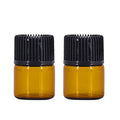 1ml 2ml 3ml 4ml 5ml Vegetable Oil Essence Storing Aromatherapy Black Cap Perfume Amber screw bottle with black cap