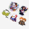 Vsco Clean Anime Logo Stickers Glossy Adhesive Custom Die Cut for Business Craft and Gifting Industrial Use