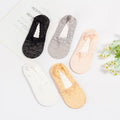 Hot Selling Women Summer Boat Socks Low Cut Antislip Clear  Invisible Lace Boat Socks  No Show Woman Short Socks