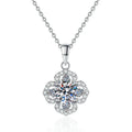 Fine Jewelry D Color 1Carat Moissanite Diamond Jewelry 925 Sterling Silver Flower Moissanite Pendant Necklace for Women